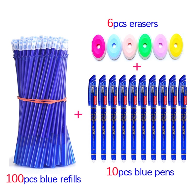 100-16pc-Erasable-Pen-Set-0-5mm-Washable-Handle-Magic-Gel-Pens-Refills-Rods-for-School