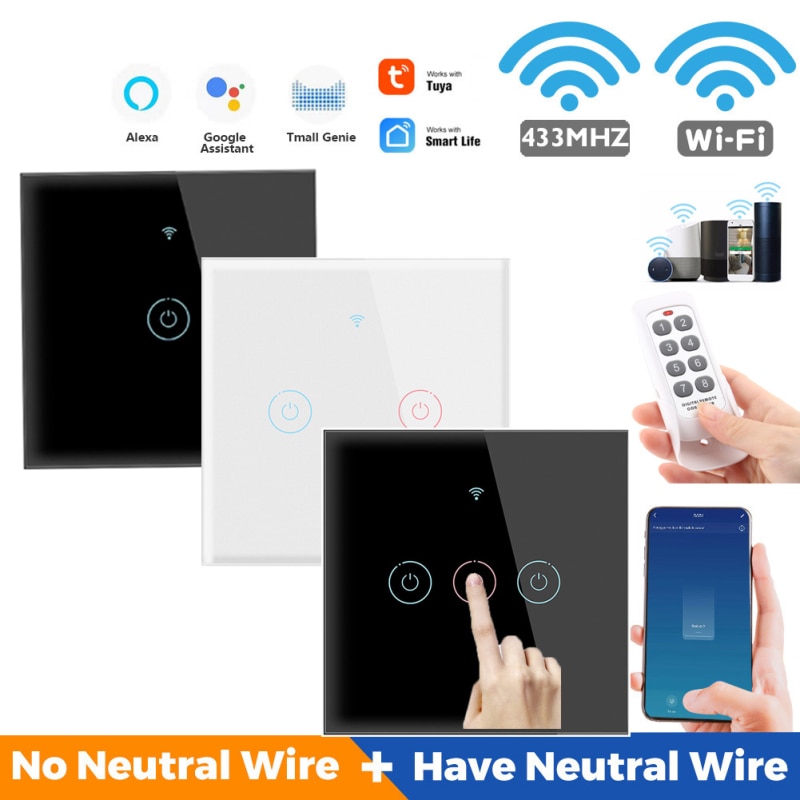 Home-Improvement-1-2-3-4-gang-TUYA-WiFi-Smart-Touch-Switch-Light-Switch-Accessories-Wall